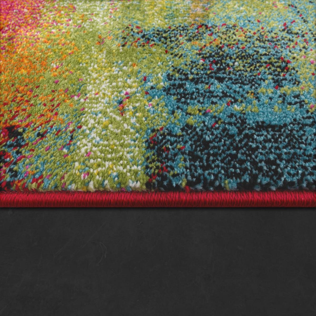 KURZFLORTEPPICH, abstrakt, aus Polypropylen, Florhöhe 12 mm, Mehrfarbig, 80 x 150 cm - Multicolor, Textil (150/80cm) - KADIMA DESIGN