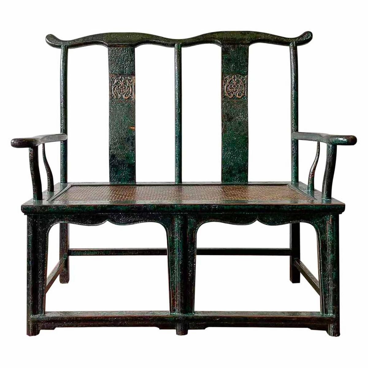 BANK aus Holz, braun, 116x60x119cm - Grün, Holz (116/119/60cm) - Wanderlust