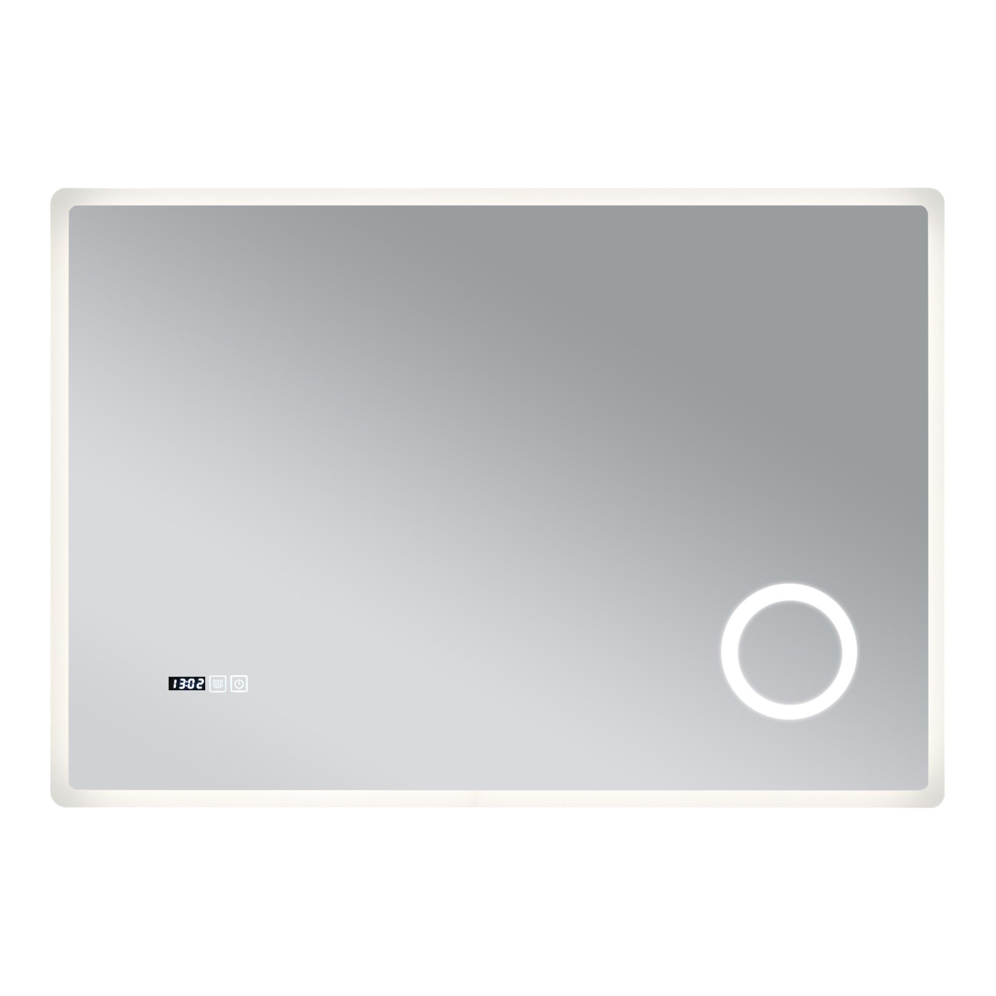 BADEZIMMERSPIEGEL Racale - Weiß, Glas/Metall (100/70/3cm) - pro.tec