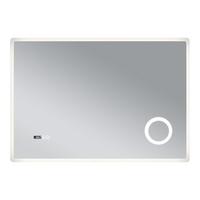 BADEZIMMERSPIEGEL Racale - Weiß, Glas/Metall (100/70/3cm) - pro.tec