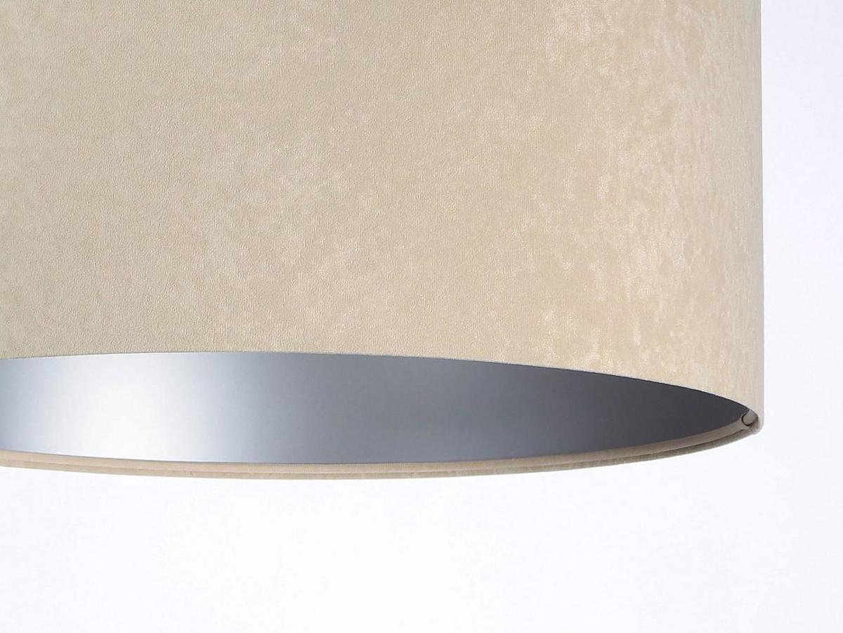 HÄNGELEUCHTE Silber 60/30 cm - Beige/Silberfarben, Kunststoff (60/1.1/30cm) - ONZENO