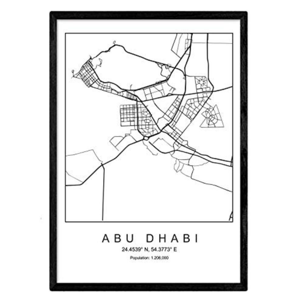 POSTER Alice Springs Stadtkarte – Nordisch A4 Rahmenlos - Klar, Papier (29.7/5/21cm) - Nacnic
