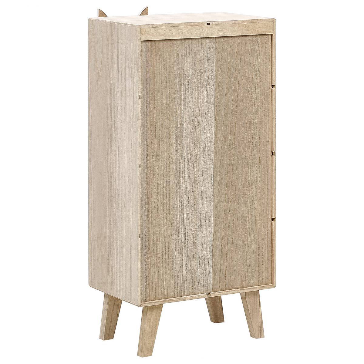 BÜCHERREGAL mit 4 Ebenen 79 cm Hellbraun Rupert - Braun/Weiß, Holzwerkstoff (40/79/25cm) - Beliani