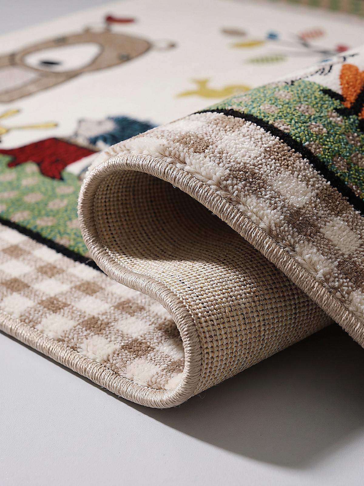 KINDERTEPPICH Kurzflor Karo CASOLA Polypropylen Creme 120 x 170 cm - Beige, Textil (120/170cm) - KADIMA DESIGN