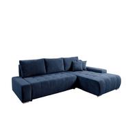 ECKSOFA Vogar In Poso - Blau, Holzwerkstoff/Textil (265/185cm) - Fun Möbel