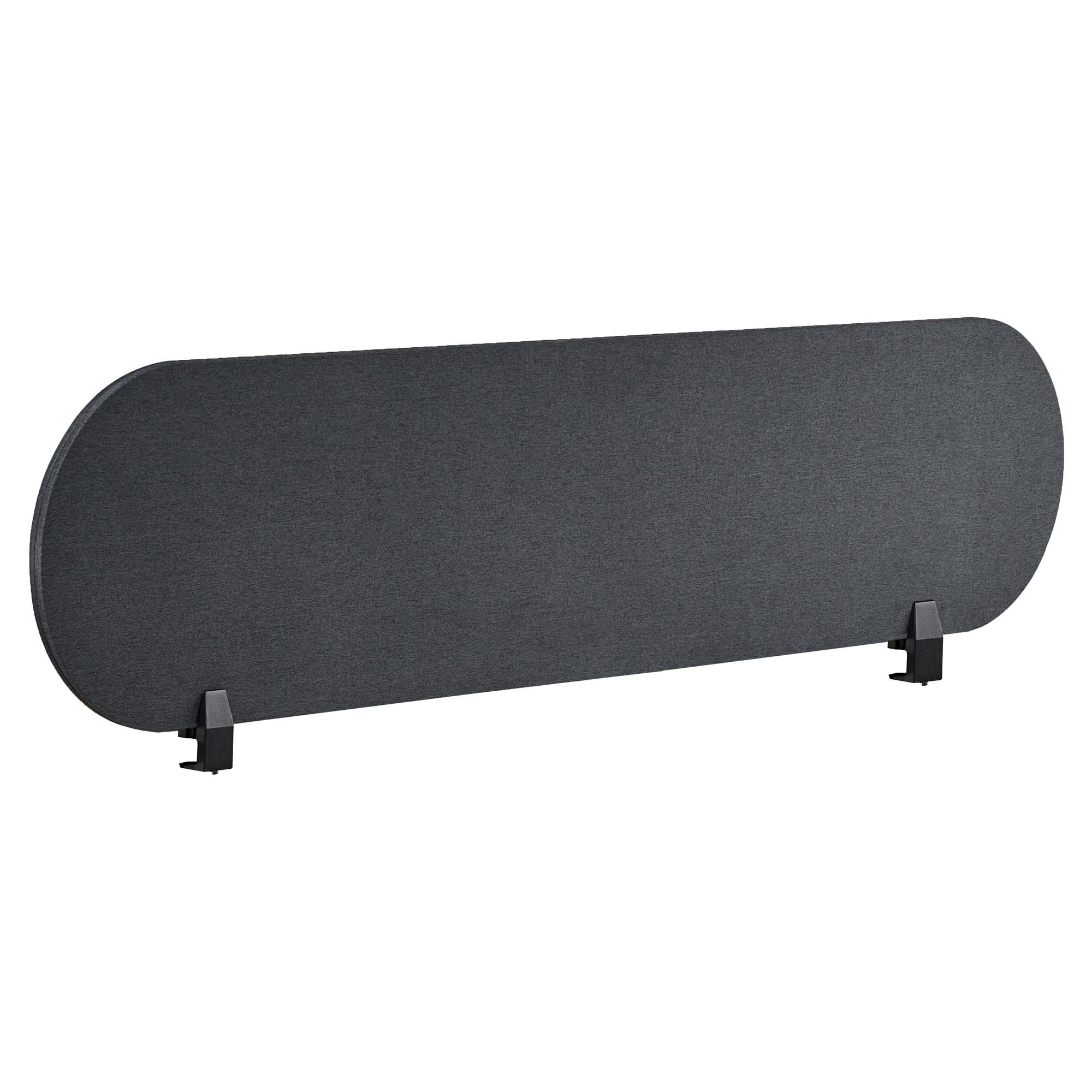 SCHREIBTISCHTRENNWAND 160x40 cm Dunkelgrau Sparky - Dunkelgrau, Textil (2/160/40cm) - Beliani