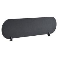 SCHREIBTISCHTRENNWAND 160x40 cm Dunkelgrau Sparky - Dunkelgrau, Textil (2/160/40cm) - Beliani