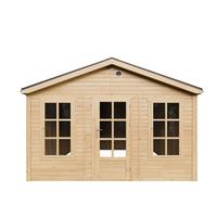 GARTENHAUS HOLZ M737 370 x 600 cm - Naturfarben, Holz (382/267/630cm) - Timbela