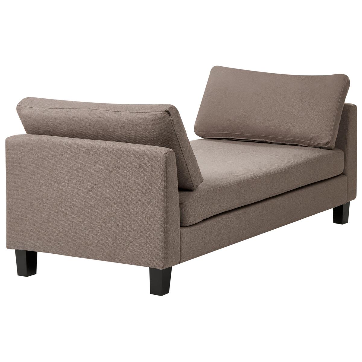 CHAISELONGUE Stoff Taupe Archiane - Taupe/Beige, Textil (170/60/85cm) - Beliani