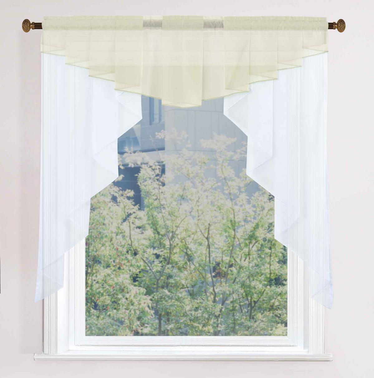 SCHEIBENGARDINE MEIßEN 100x100 cm Creme - Creme, Textil (100/100cm) - Gardinenbox