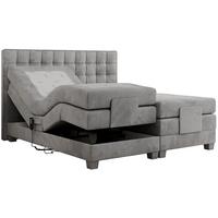 BOXBETT ELEKTRO 140/200 Hellgrau Velvet - H4 - Hellgrau, Holz/Textil (140/200cm) - MKS