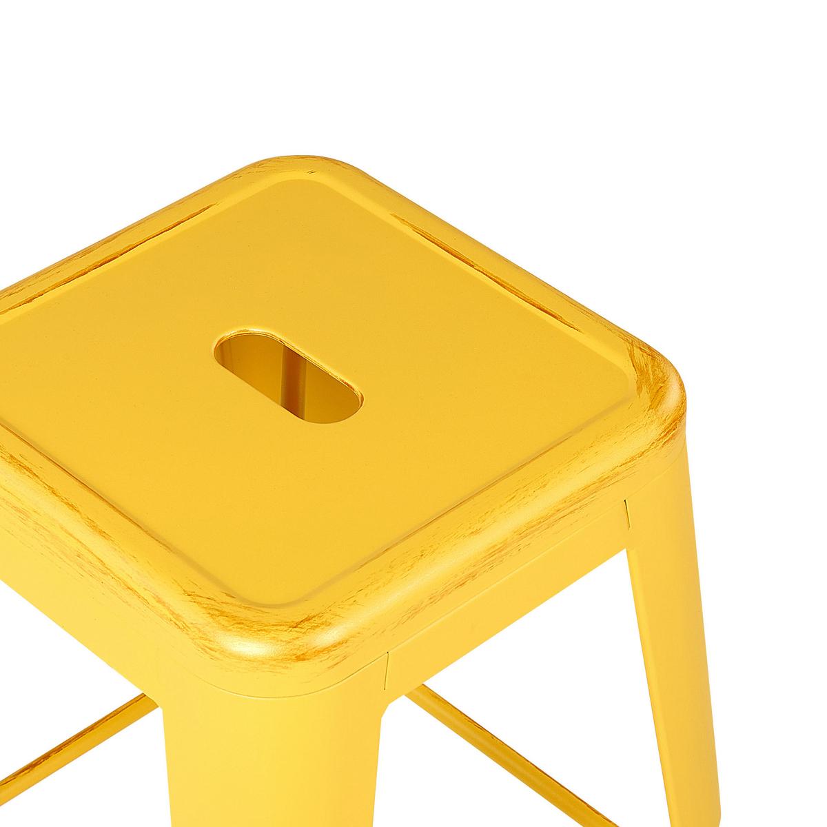 BARHOCKER 2er-Set Metall Gelb Cabrillo - Gelb, Metall (44/76/44cm) - Beliani