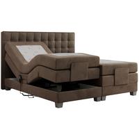 BOXBETT ELEKTRO 140/200 Braun Velvet - H4 - Braun, Holz/Textil (140/200cm) - MKS