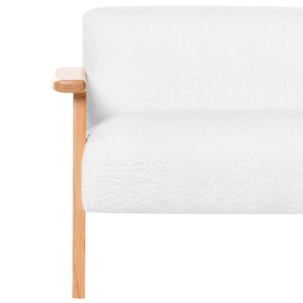 KINDERSOFA Bouclé Weiß Lalmo - Weiß, Textil (74/54/48cm) - Beliani