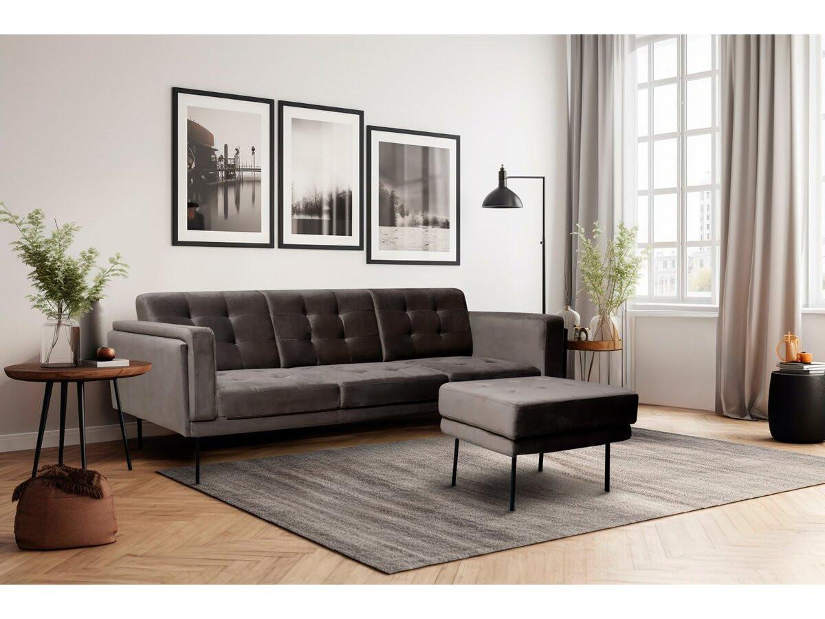ECKSOFA noé Grau - Grau, Textil (85/201cm) - Habitat Garten