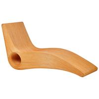 GARTENLIEGE Heller Holzfarbton Airole - Hellbraun, Naturmaterialien (68/95/186cm) - Beliani