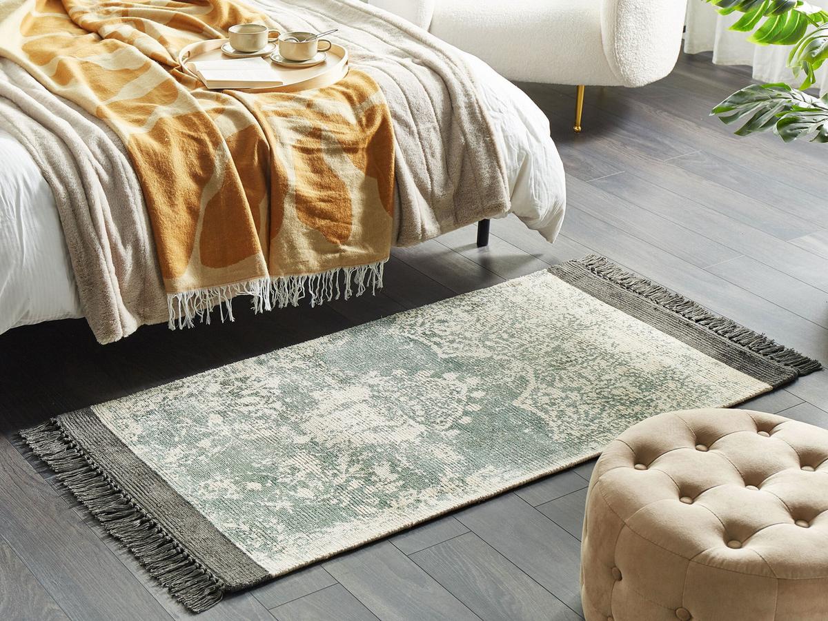 KURZFLOR-TEPPICH Akarsu 150/80 cm - Grün, Naturmaterialien (80/150cm) - Beliani