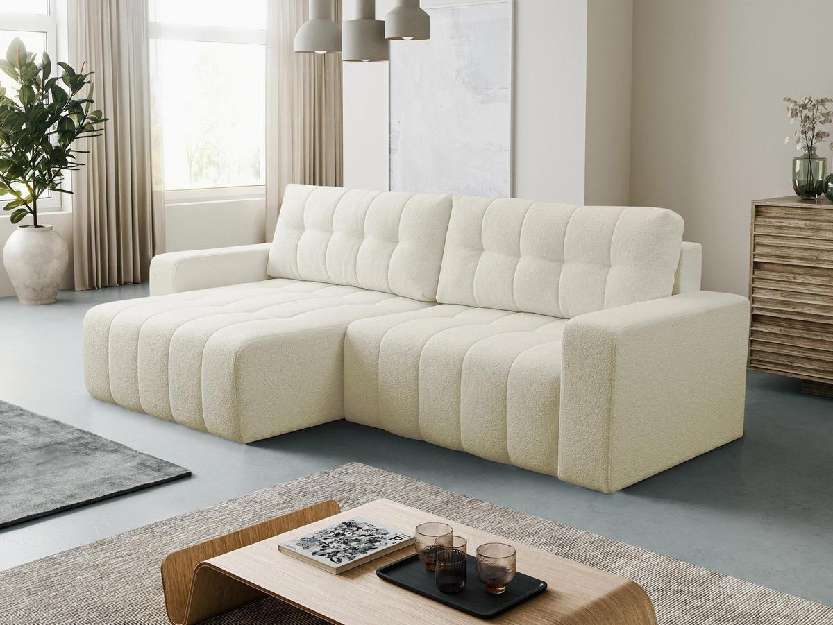ECKSOFA Masone - Schwarz/Naturfarben, Holz/Kunststoff (245/143cm) - MIRJAN24