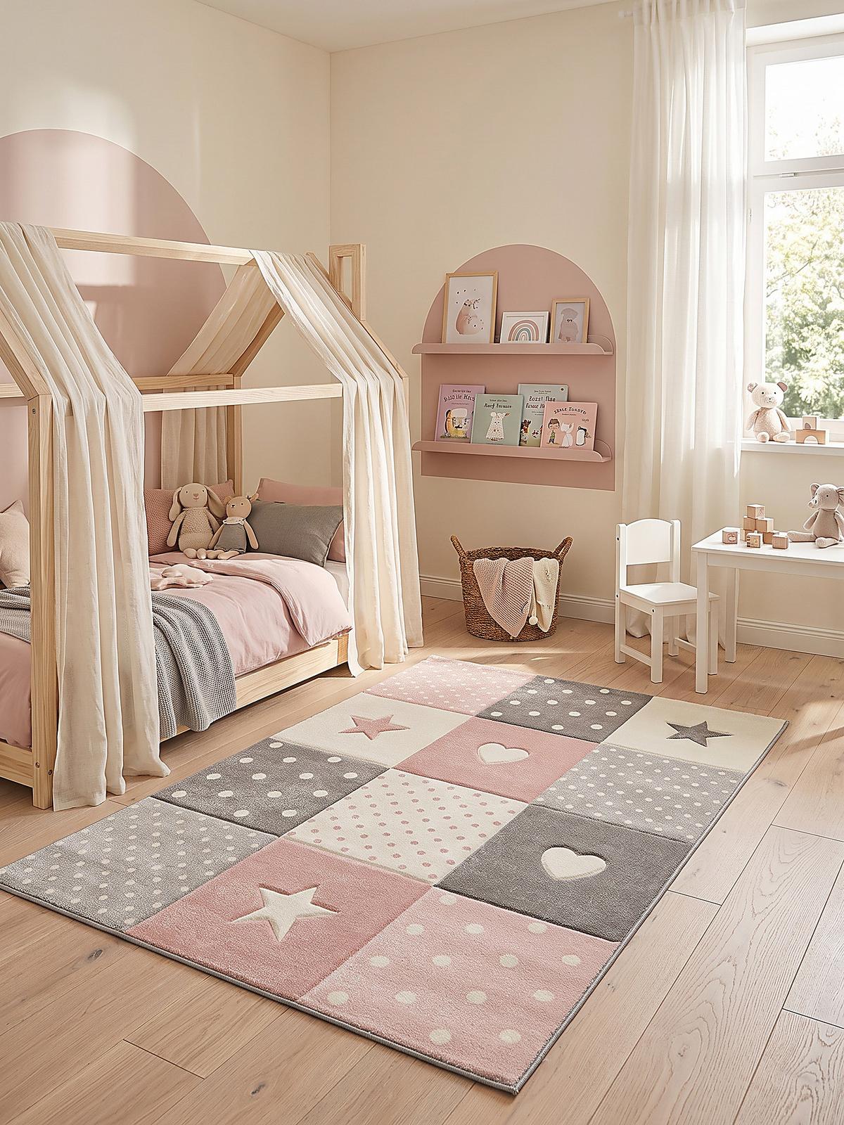 SPIELTEPPICH IDRO Patchwork Polypropylen Pink 120 x 170 cm - Rosa, Textil (120/170cm) - KADIMA DESIGN