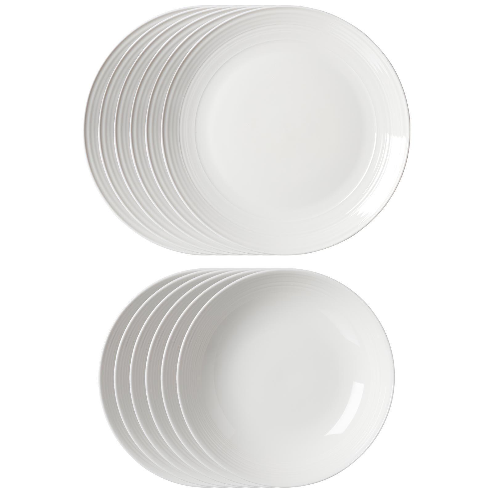 TAFELSERVICE Levi Weiß 12-tlg. - Weiß, Keramik (2/2/2cm) - Ritzenhoff Breker