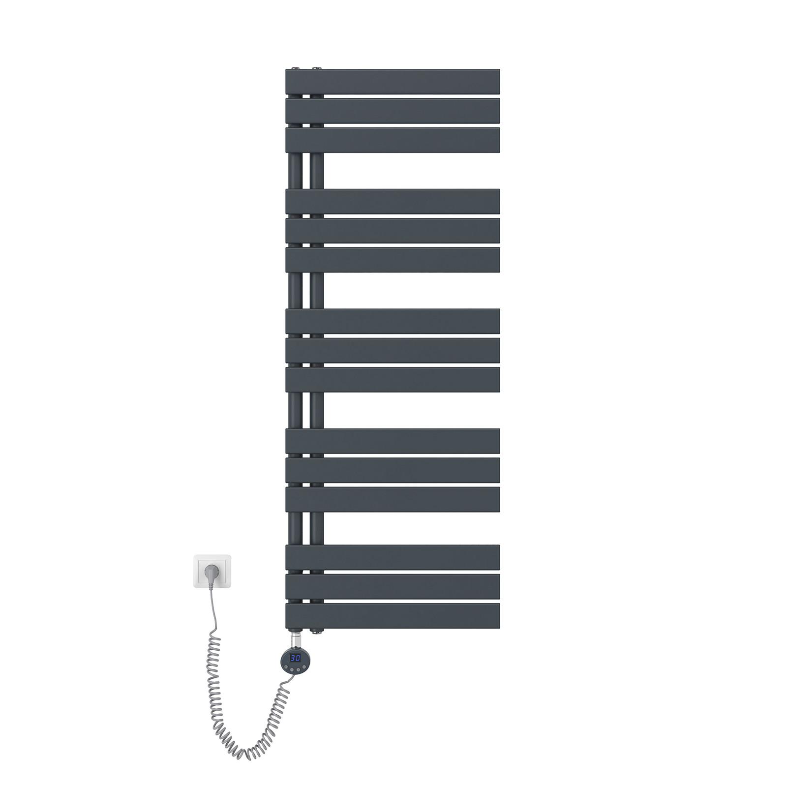 HEIZKÖRPER Elektrisch WLAN Thermostat Anthrazit 132/50 cm - Anthrazit, Metall (50/132/5.9cm) - EMKE