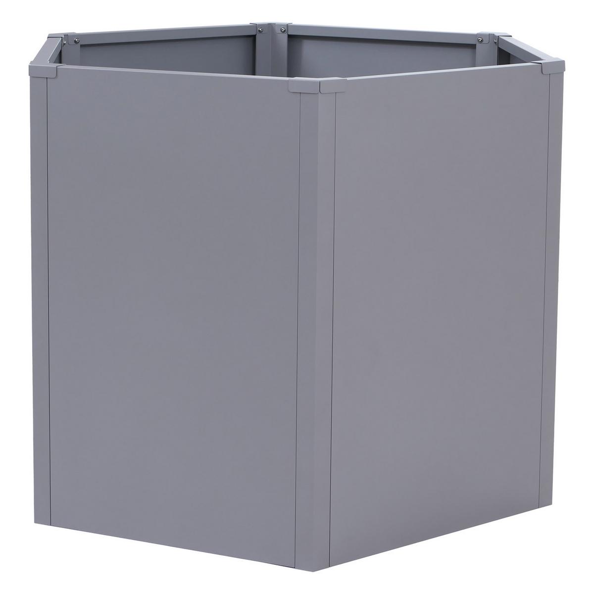 HOCHBEET 3ER-SET Grau 3er-Set-Set - Grau, Metall (264/77/100cm) - MCW