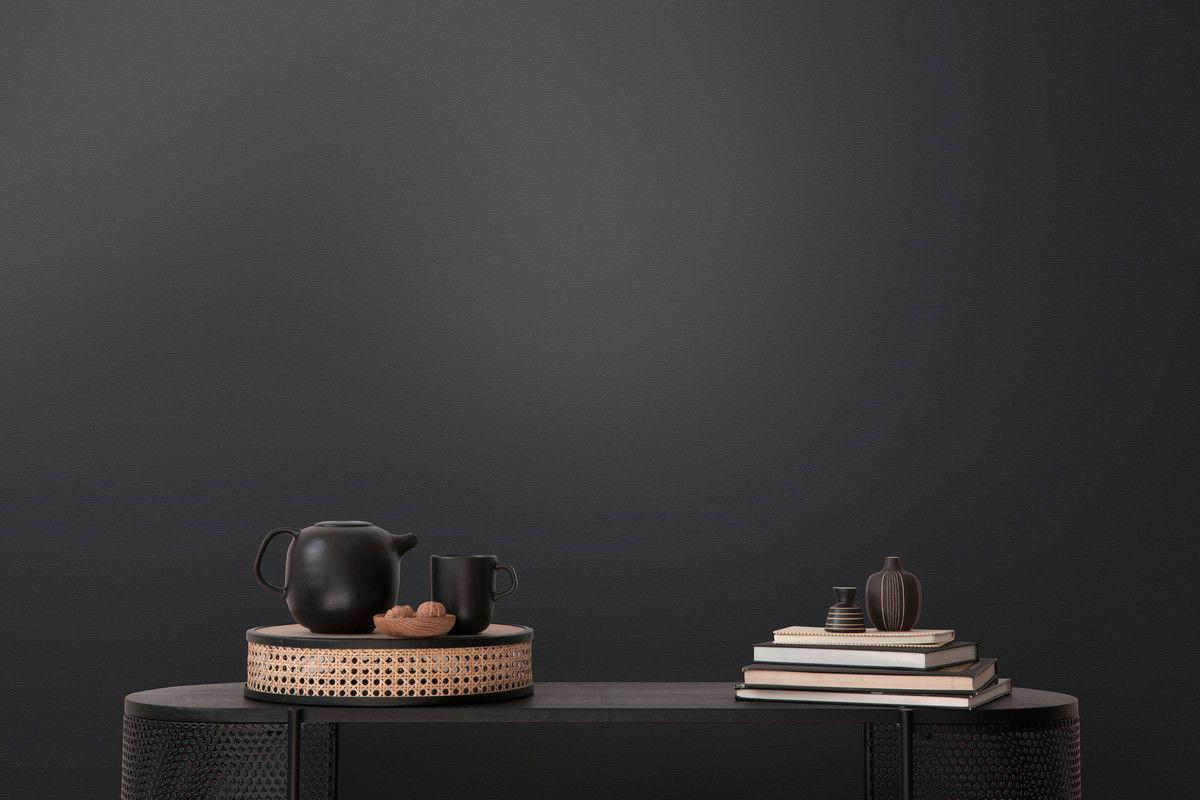 VLIESTAPETE Schwarz 53/1005 cm - Schwarz, Textil (53/1cm) - KUNSTLOFT