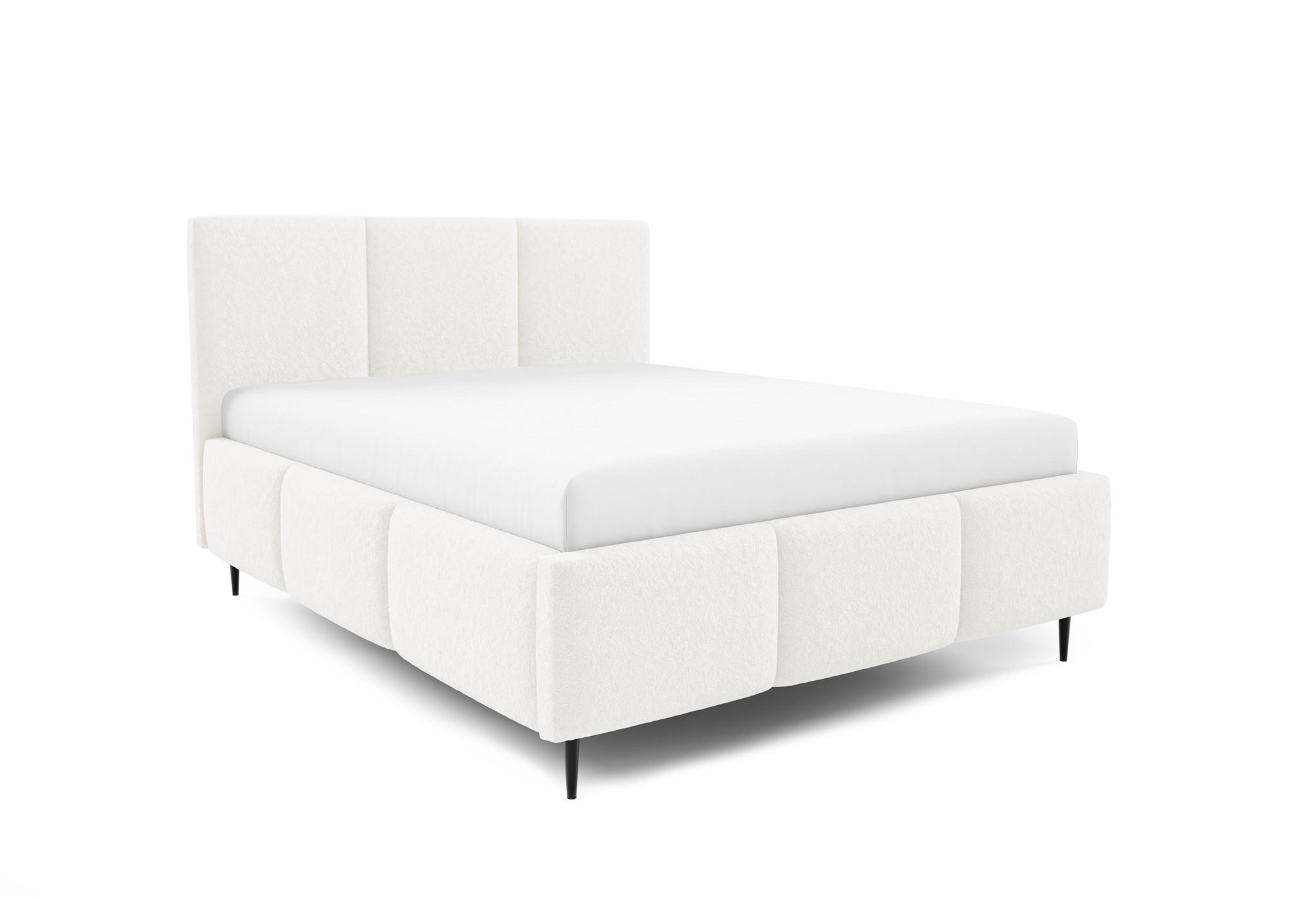 POLSTERBETT Miami - Weiß, Holzwerkstoff/Textil (140/200cm) - Fun Möbel