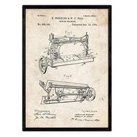 POSTER Nähmaschine Patent A3 Rahmenlos - Klar, Papier (29.7/5/42cm) - Nacnic
