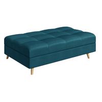 HOCKER Lorine Mikrofaser Blau - Blau, Textil (118/40/73cm) - S-Style Möbel