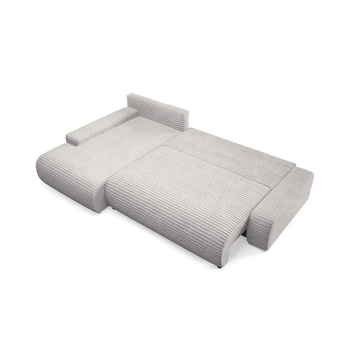 ECKSOFA Ivana 3 Sitzplätze Hellgrau - Hellgrau, Holz (265/172cm) - Petits-meubles