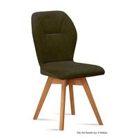 ESSZIMMERSTUHL drehbar (4er-Set) Draga 51x92x60 Eiche geölt/Khaki - Dunkelgrün/Eichefarben, Kunststoff (60/92/51cm) - 58aufmkessel