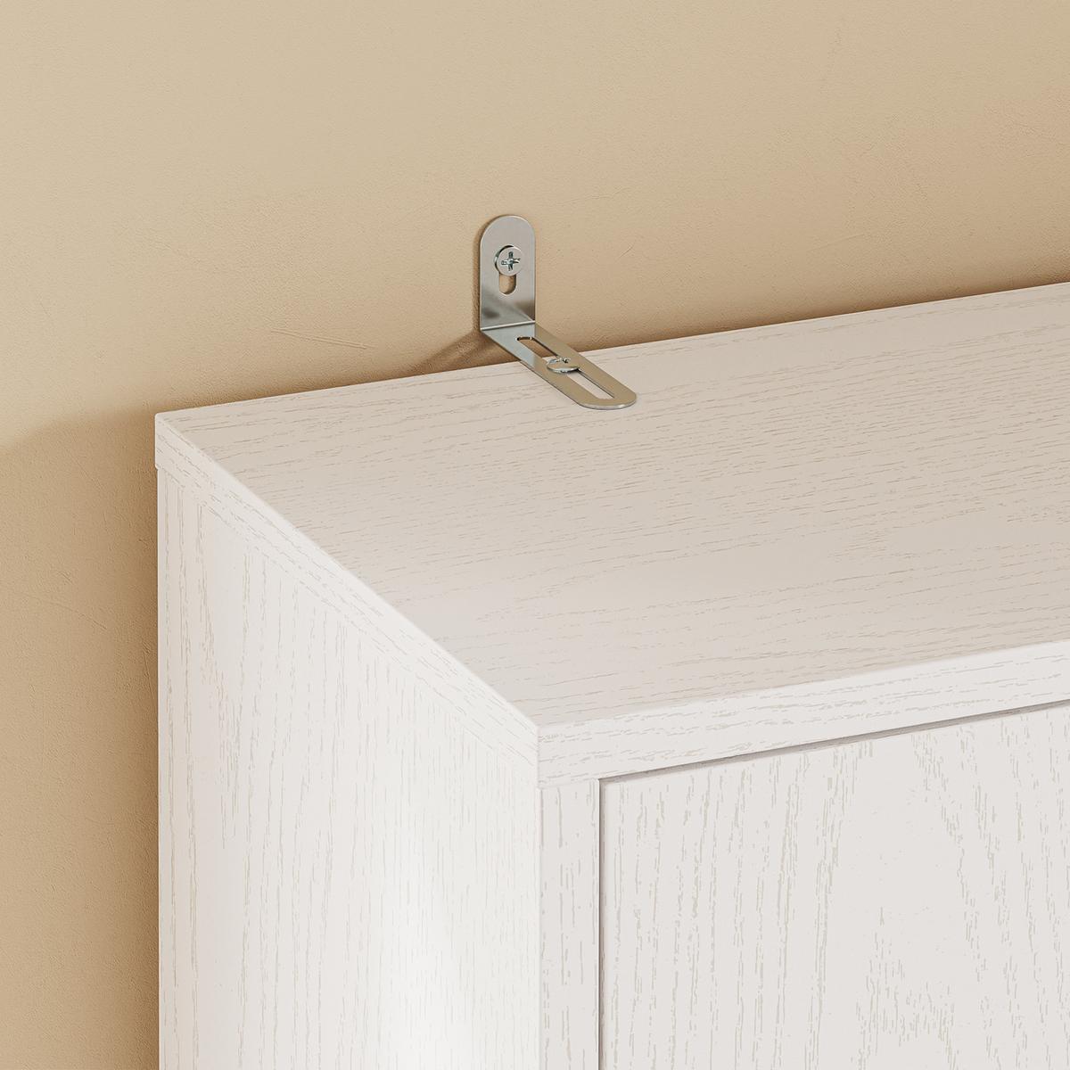 KÜCHENSCHRANK mit Gerätefach und Lochwand FSB98-E-WG - Ahornfarben/Schwarz, Holzwerkstoff/Fell (60/170/40cm) - SoBuy