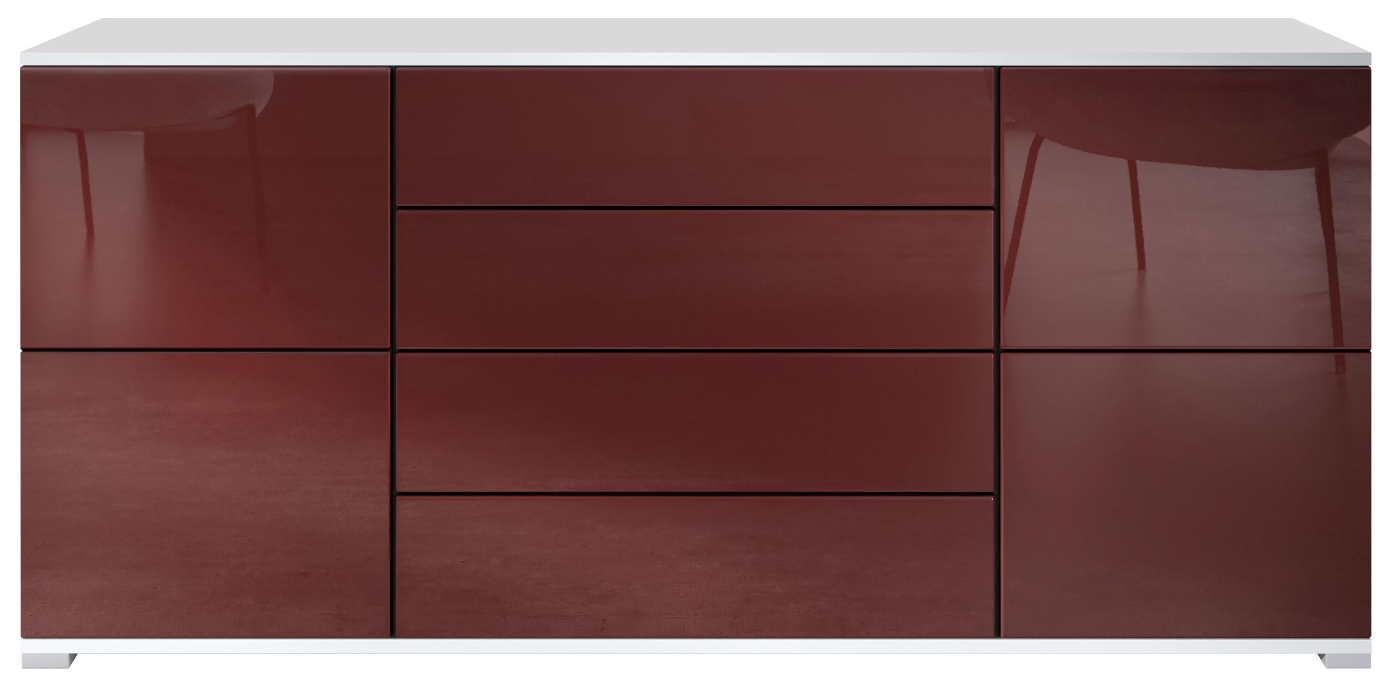SIDEBOARD Rova Bordeaux Hochglanz - Bordeaux, Holzwerkstoff (166.5/75.5/35cm) - Vladon