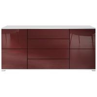 SIDEBOARD Rova Bordeaux Hochglanz - Bordeaux, Holzwerkstoff (166.5/75.5/35cm) - Vladon