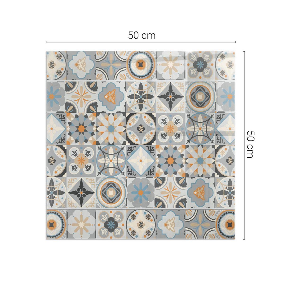 GLASPLATTE für Kamin 50x50 cm - Grau, Glas (50/50/0.4cm) - TULUP