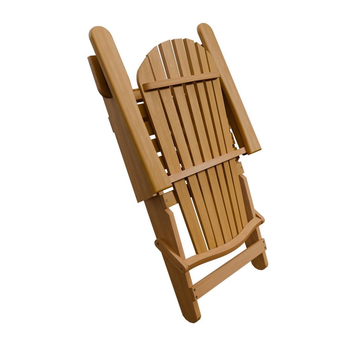 LIEGESTUHL Korfu Akazie klappbar - Naturfarben, Holz (69/94/85cm) - Juskys