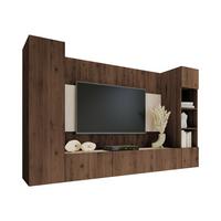 WOHNWAND Deromi IV - Braun, Holzwerkstoff (260/150/38cm) - MIRJAN24