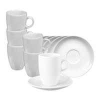 CAPPUCCINOTASSEN MIT UNTERTASSEN VIP. weiß 230 ml 6er Set - Weiß, Keramik (0.23L) - Seltmann Weiden