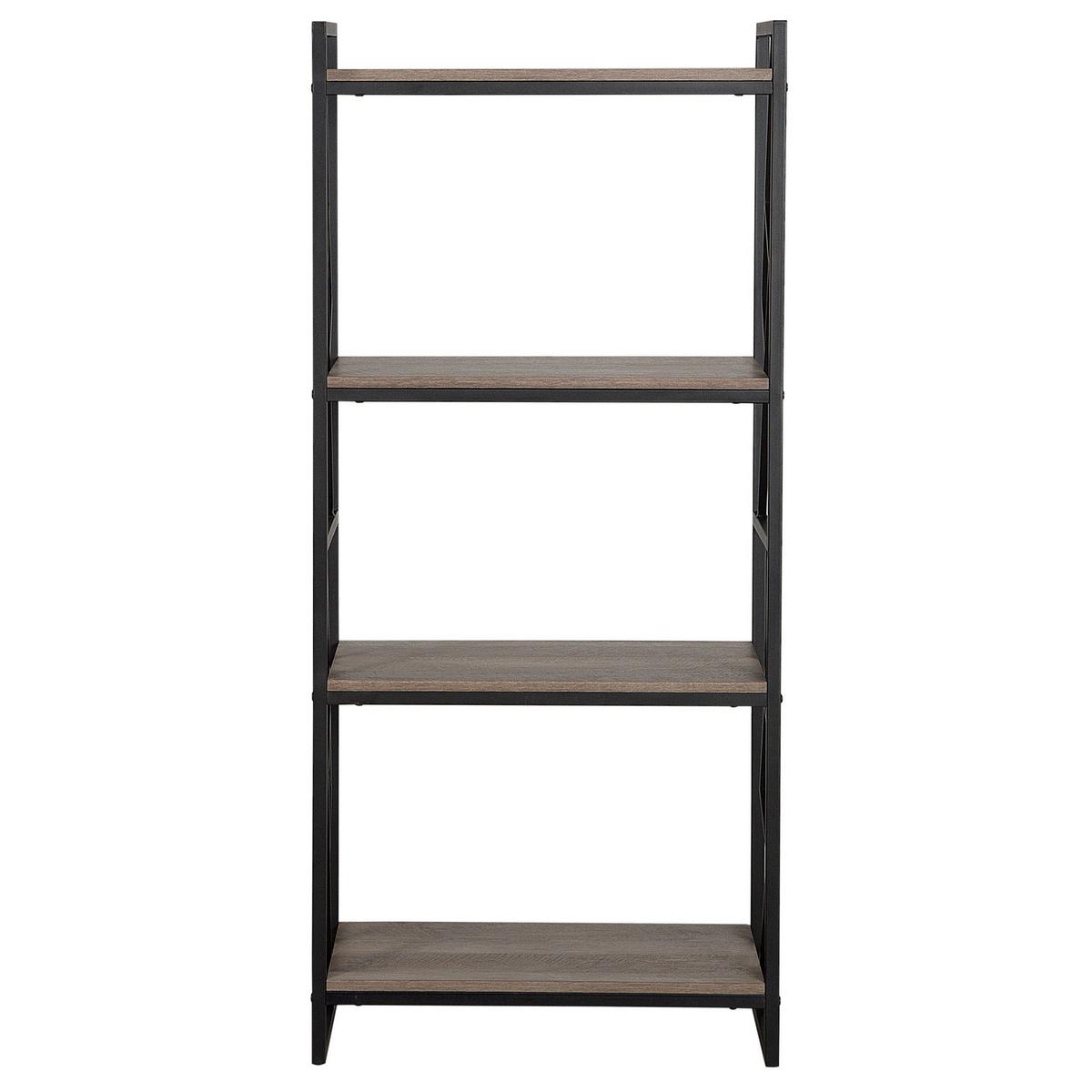 REGAL 4 Fächer Forres - Dunkelbraun, Holzwerkstoff (64/143/40cm) - Beliani