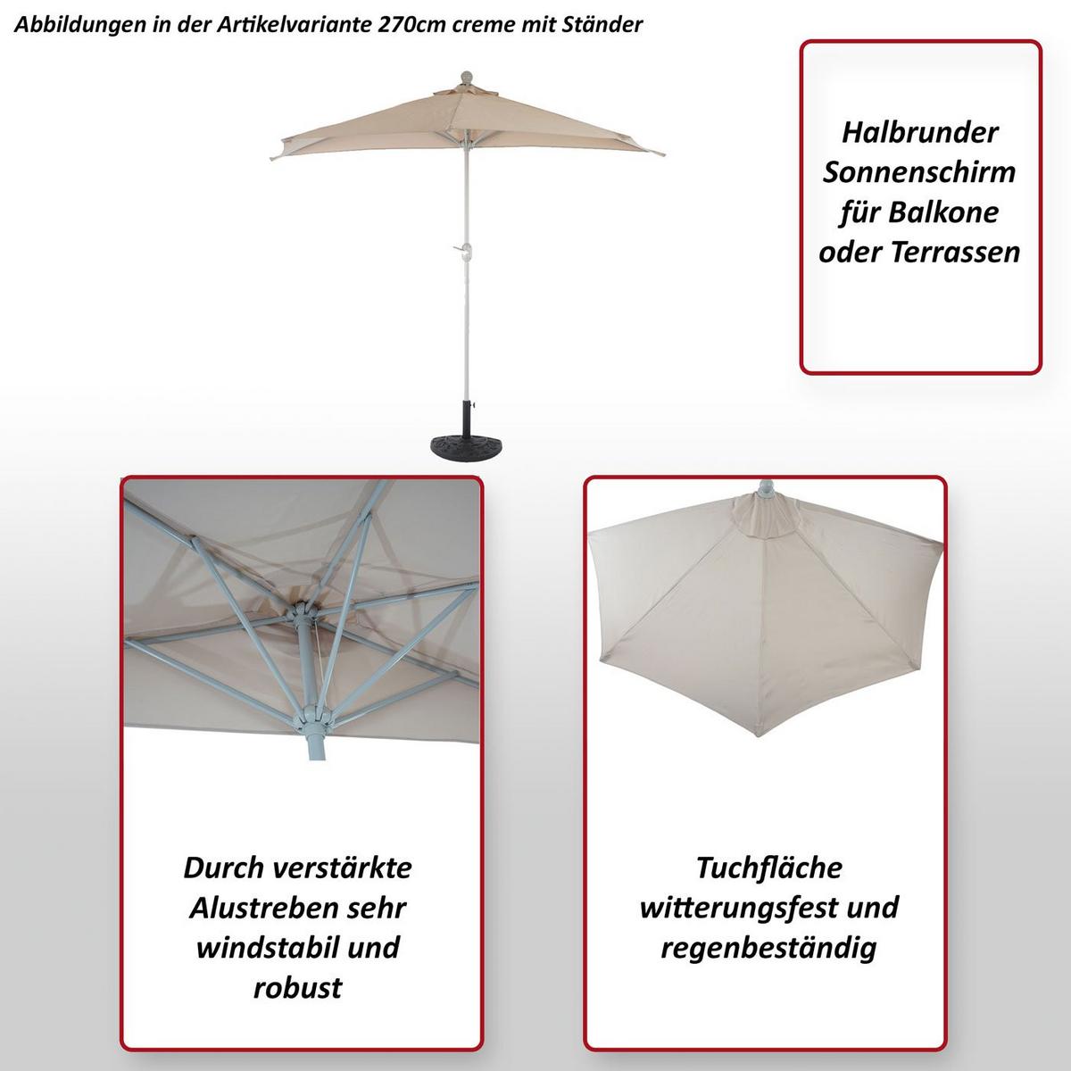 SONNENSCHIRM Anthrazit - Anthrazit, Textil (285/145cm) - MCW