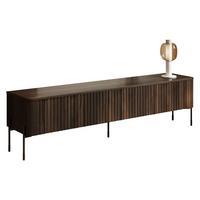 TV-LOWBOARD Vera 190 - Eichefarben/Schwarz, Holzwerkstoff/Metall (190/50/40cm) - MIRJAN24
