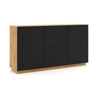 SIDEBOARD Aurus Holz und Schwarz - Schwarz, Holzwerkstoff (164/89/41cm) - Petits-meubles