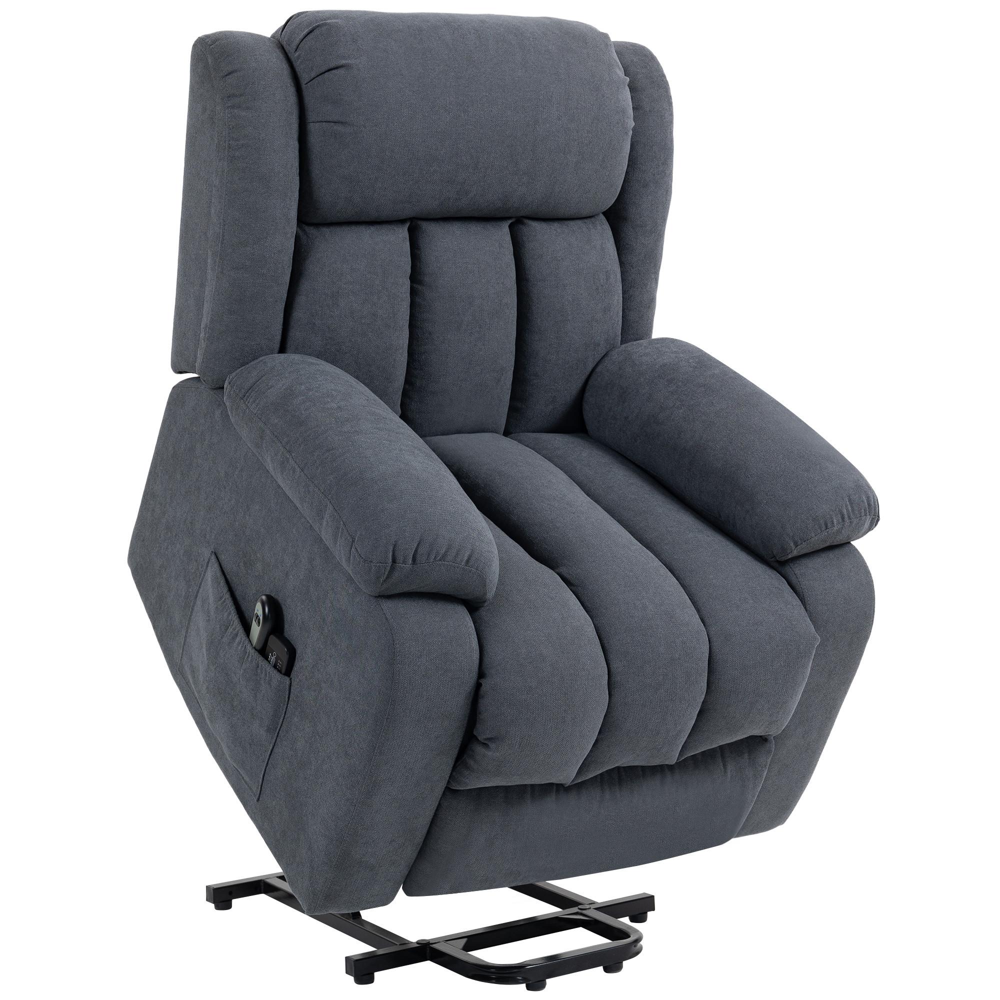 RELAXSESSEL Polyester Mehrschichtenplatte Dunkelgrau - Dunkelgrau, Textil (91/103/93cm) - HOMCOM