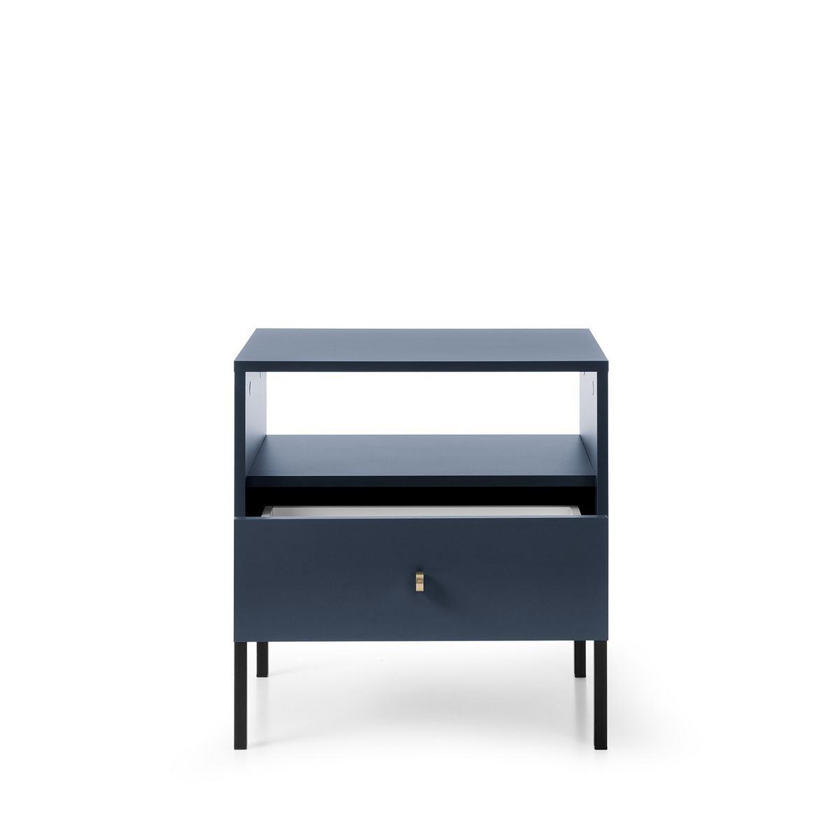 NACHTTISCH MONDO 53,6/56,2/39 cm Blau - Blau, Holzwerkstoff (53.6/56.2/39cm) - MASSENO