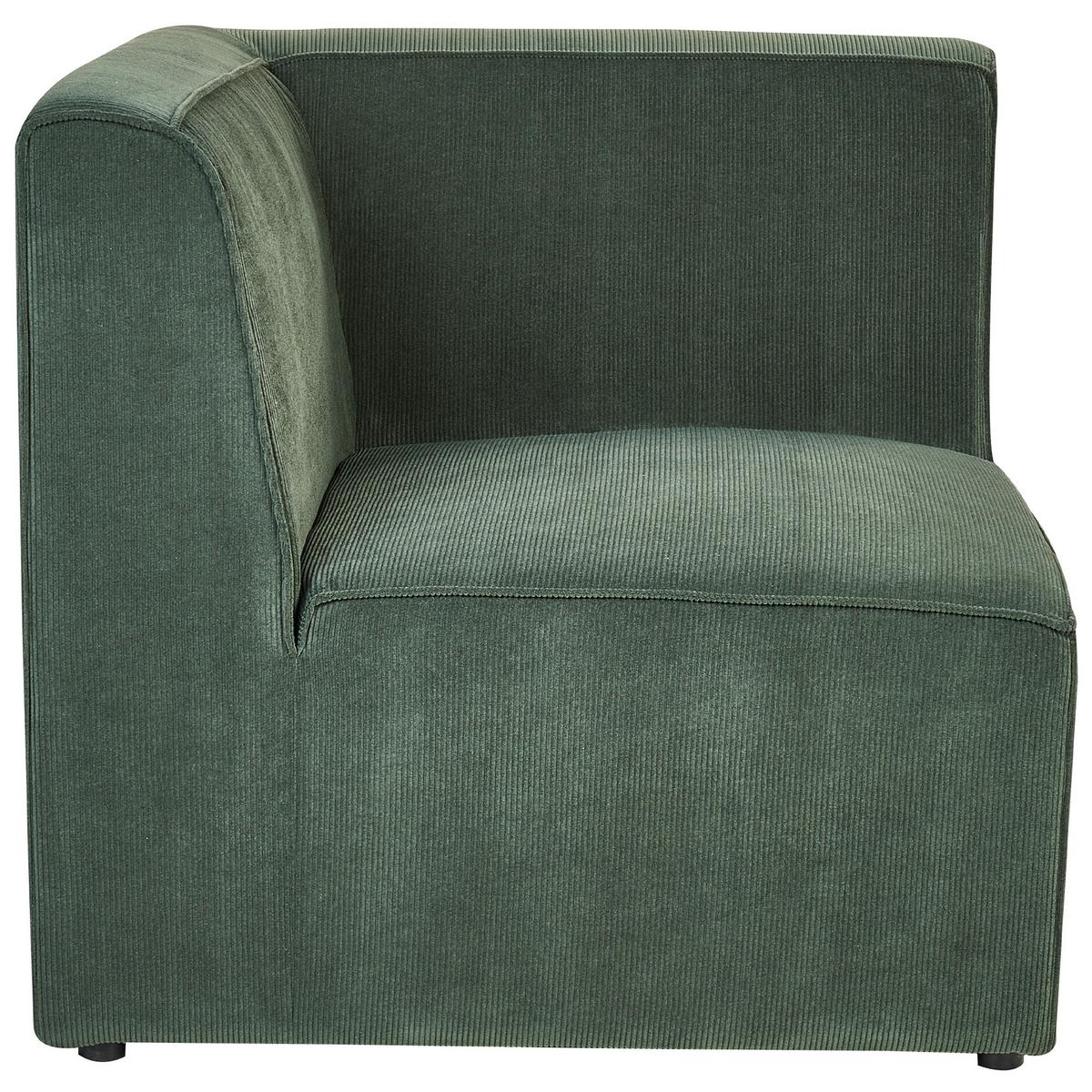 2-SITZER-SOFA Cord dunkelgrün Lemvig - Grün, Textil (166/78/83cm) - Beliani
