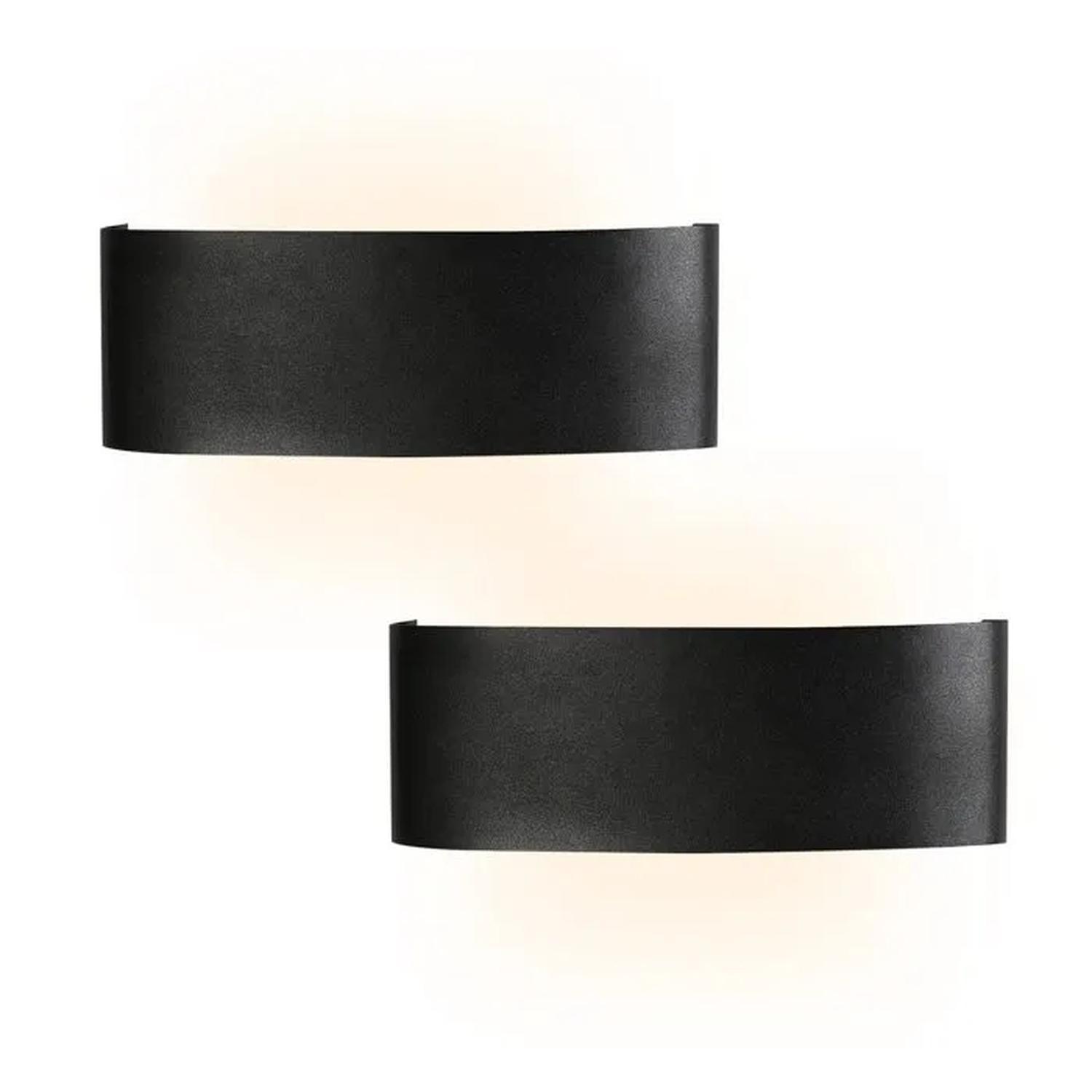 LED-WANDLEUCHTE Beam 22/8/4.5 cm - Schwarz, Metall (8/4.5/22cm) - ZMH