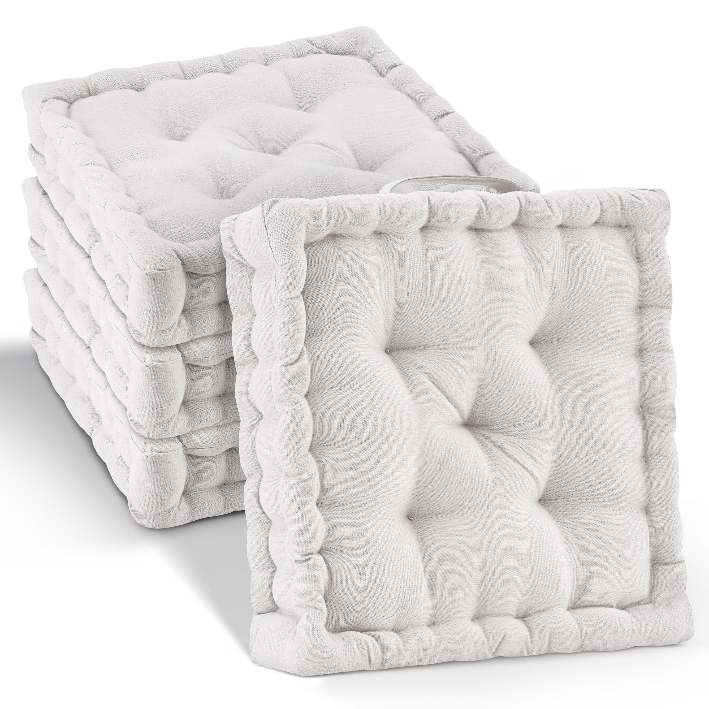 STUHLKISSEN Mila 40/40/8cm Natur (4tlg) - Naturfarben, Textil (40/40/8cm) - Beautissu 