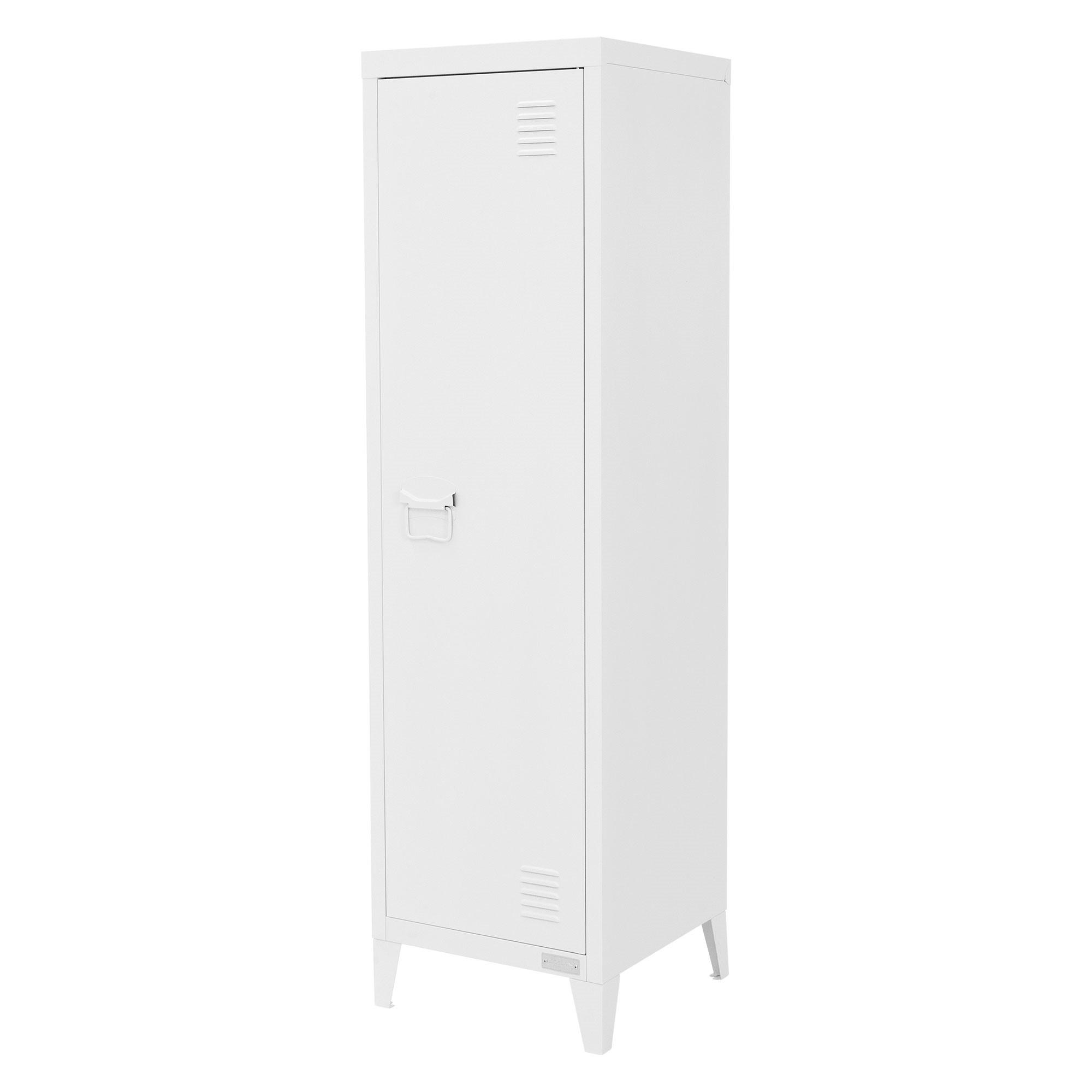 AKTENSCHRANK hoch 38x38x137,5 cm Weiß aus Stahl - Weiß, Metall (38/137.5/38cm) - ML-DESIGN