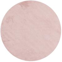 TEPPICH Kurzflor Waschbar LECH in Rosa, einfarbig, Ø 120 cm - Rosa, Textil (120/120cm) - KADIMA DESIGN